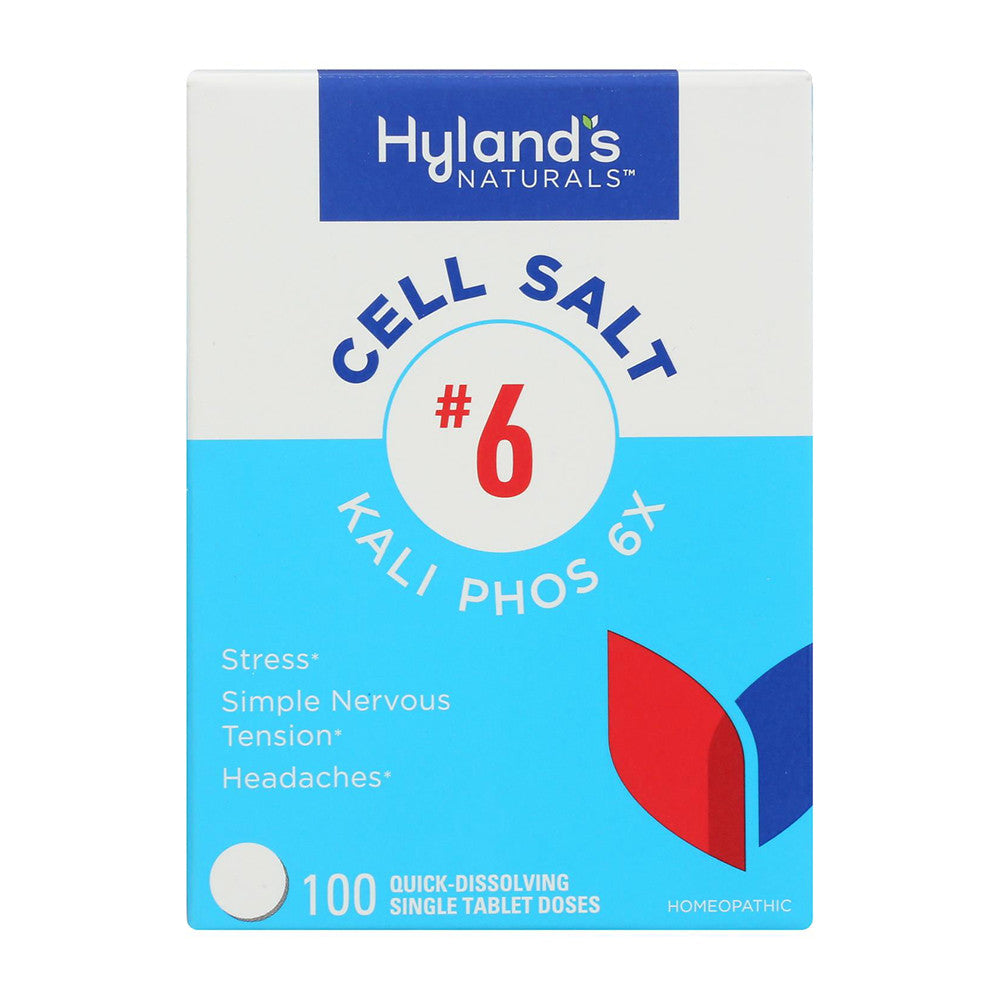 Hylands Naturals Kali Phos 6X Cell Salt Tablets, Headaches, and Simple Nervous Tension, 100 Ct