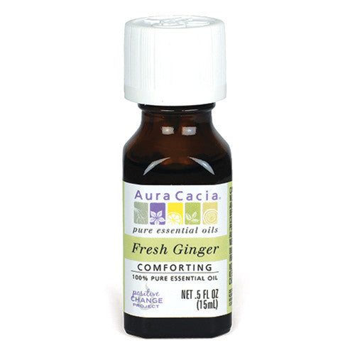 Aura Cacia Fresh Ginger Comforting 100% Pure Essential Oil, 0.5 Oz