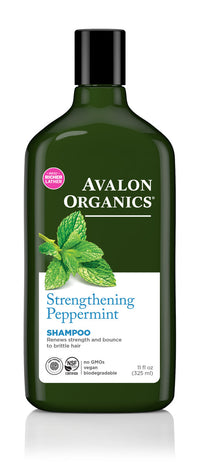 Avalon Organics Strengthening Hair Shampoo, Peppermint, 11 Oz