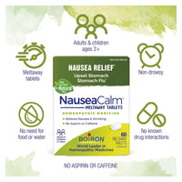 Boiron NauseaCalm Homeopathic Meltaway Tablets, 60 Ea