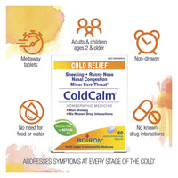 Boiron Coldcalm Cold Relief Homeopathic Tablets, 60 Ea