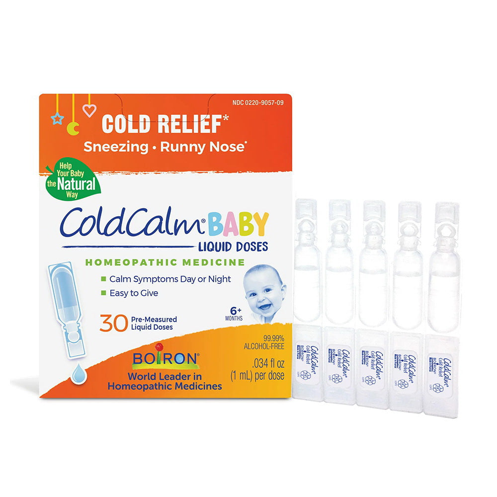 Boiron ColdCalm Baby Liquid Doses Cold Relief Gentle Comforting 30 Doses