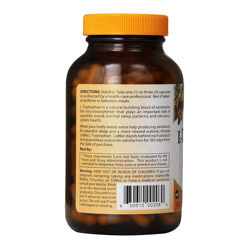 Lidtke Technologies L-Tryptophan Capsules, 120 Count