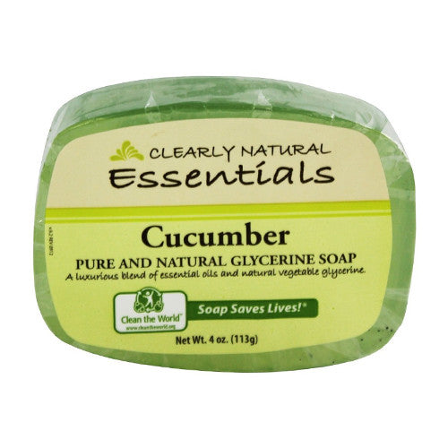 Clearly Natural Glycerine Soap Bar, Cucumber, 4 Oz