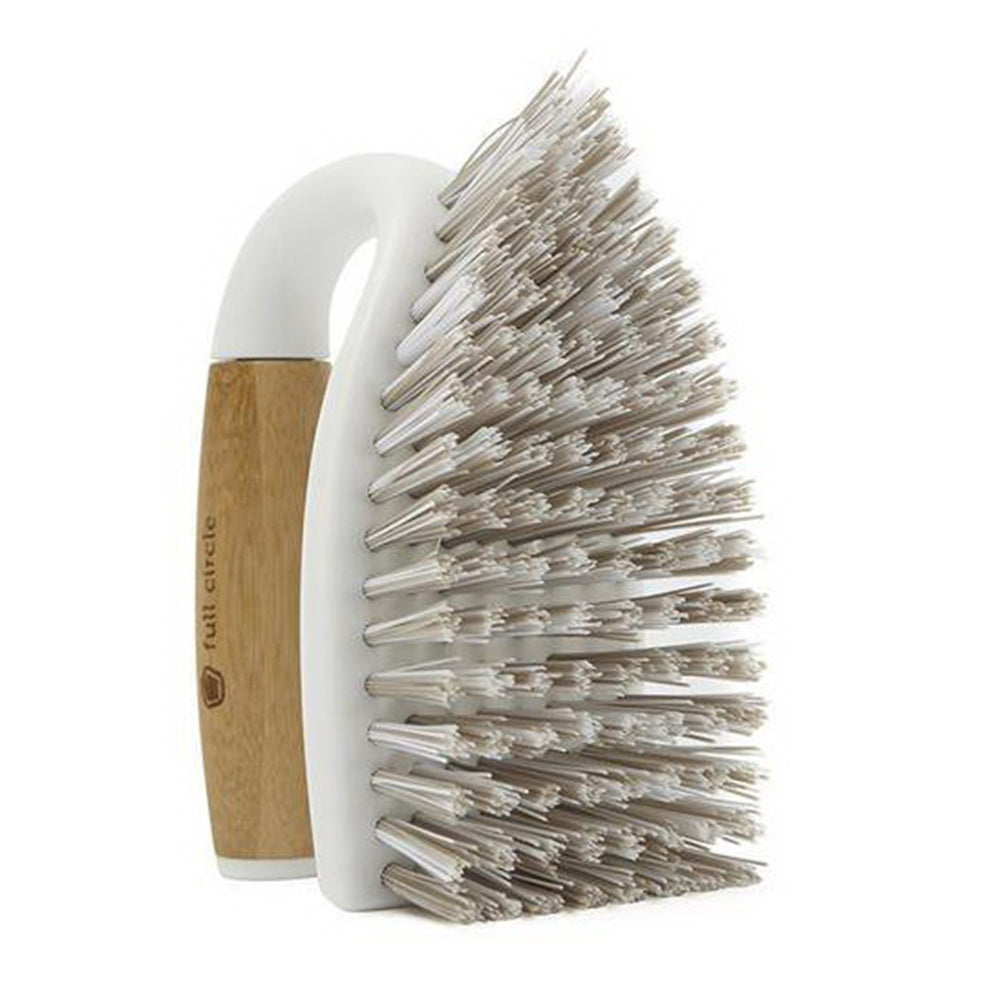 Full Circle Tough Stuff All purpose Scrub Brush White Reinforced Bristles to Tackle Tough Messes 1Ea