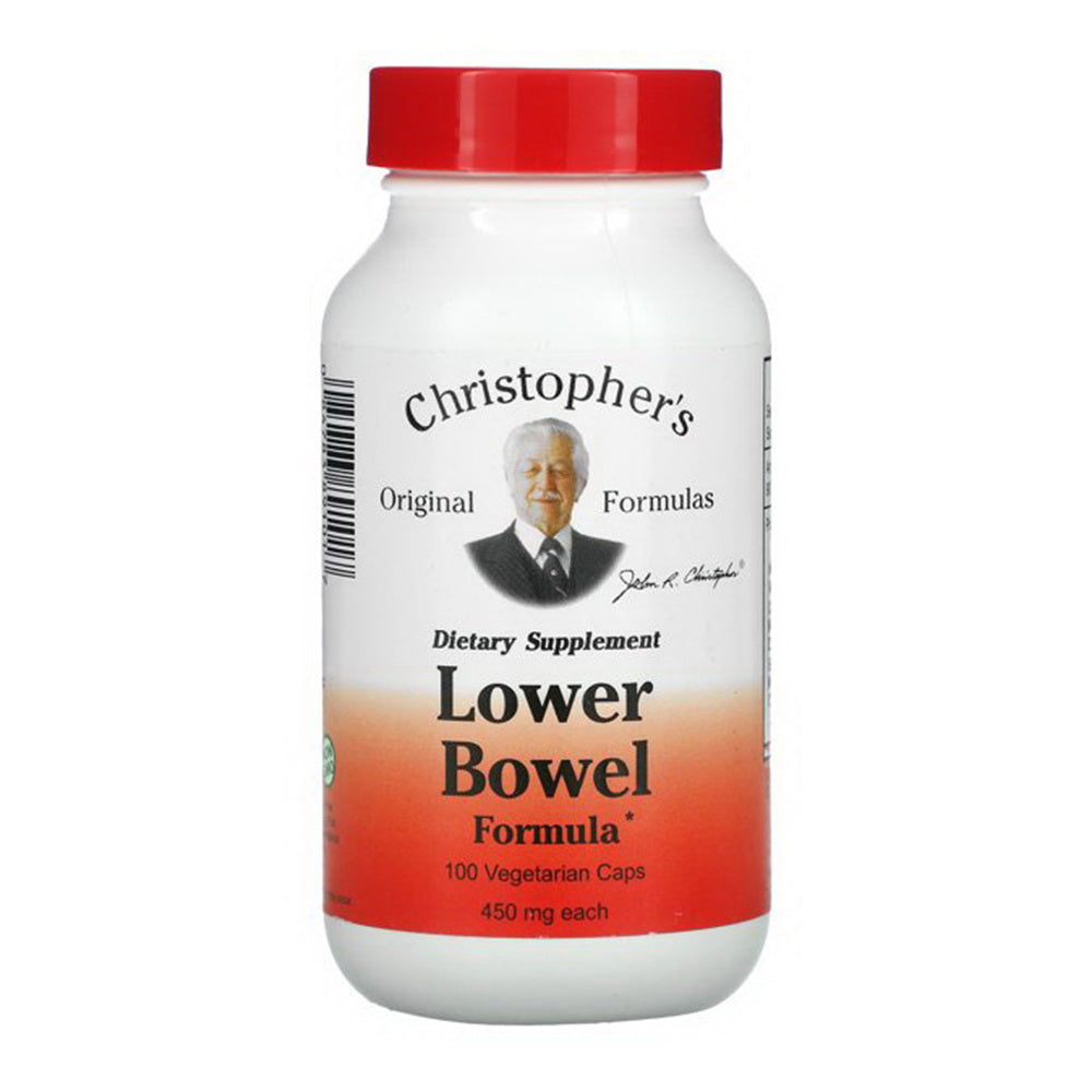 Dr Christopher Lower Bowel Formula Vegetarian Capsules Herbal Laxative Colon Cleanse and Gut Cleanse 100Ea