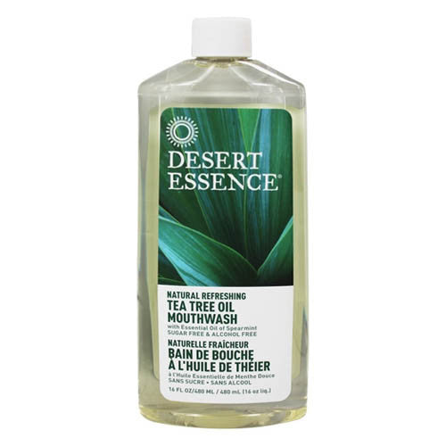 Desert Essence Natural Refreshing Tea Tree Oil Mouthwash - 16 Oz