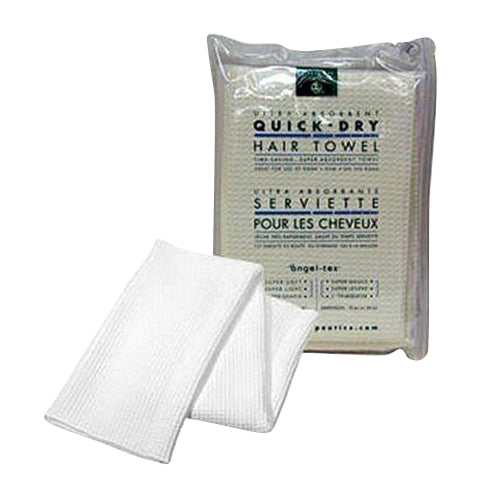 Earth Therapeutics Ultra Absorbent Quick Dry Hair Towel White for Fast Moisture Absorption 1Ea
