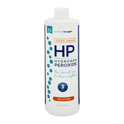 Essential Oxygen Hydrogen Peroxide 3 Percent USP Solution 16Oz (473ml)