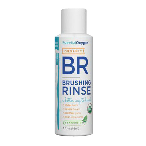 Essential Oxygen Organic Mouthwash Plus Brushing Rinse Peppermint 3Oz (88ml)