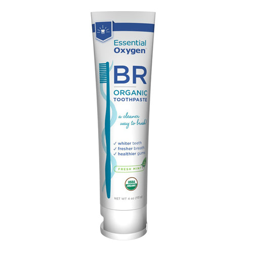 Essential Oxygen Organic BR Toothpaste Peppermint 4Oz (113g)