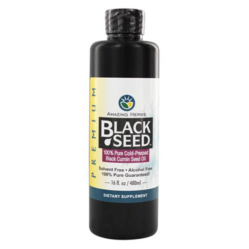 Amazing Herbs Black Cumin Seed 100% Pure Cold-Pressed Oil, 16 oz