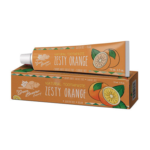 The Green Beaver Company Zesty Orange Natural Toothpaste, 2.5 Oz
