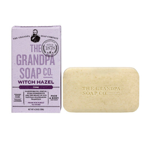 Grandpas Face And Body Bar Soap Witch Hazel, 4.25 Oz
