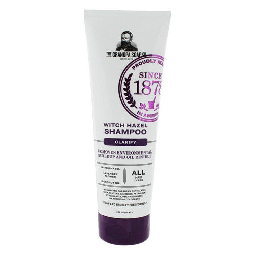 Grandpas Soap Co Clarify Shampoo, Witch Hazel, 8 oz