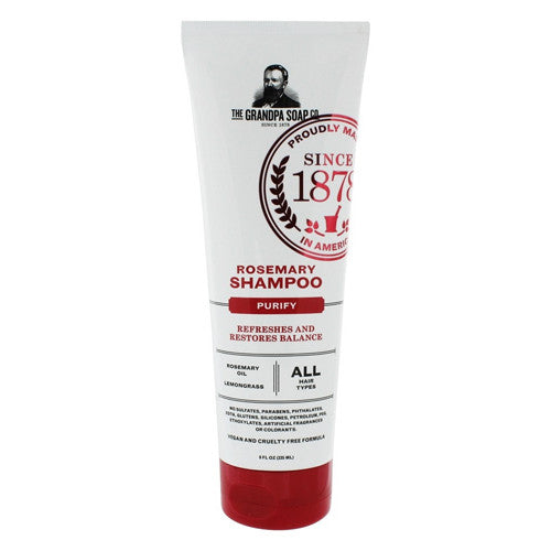 Grandpas Soap Co Purify Shampoo, Rosemary, 8 oz