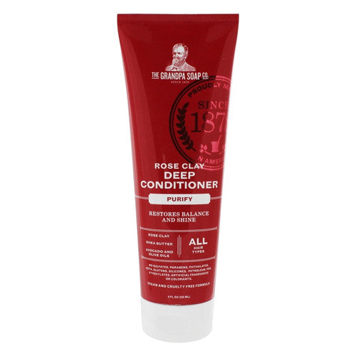 Grandpas Soap Co Purify Deep Conditioner, Rose Clay, 8 oz