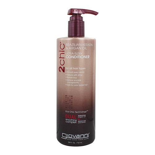 Giovanni 2Chic Brazilian Keratin And Argan Oil Ultra-Sleek Conditioner - 24 Oz