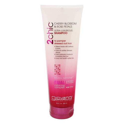 Giovanni 2chic Ultra Luxurious Shampoo, Cherry Blossom and Rose Petals, 8.5 Oz