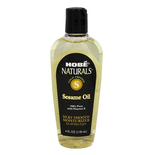 Hobe Naturals Beauty Oils, 100% Pure Sesame Oil with Vitamin E, Silk Smooth Moisturizer, 4 Oz
