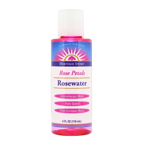 Heritage Store Rosewater Refreshing Facial Splash Hydrating and Soothing Toner 4Oz (118ml)