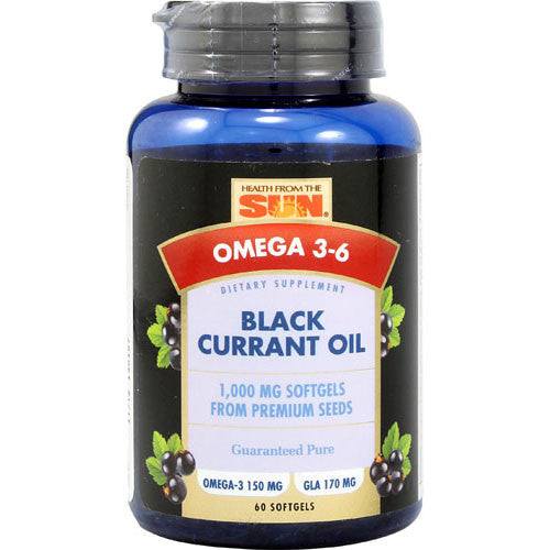 Health From The Sun Black Currant Oil 1000 Mg Omega 3-6 Soft Gels - 60 Ea