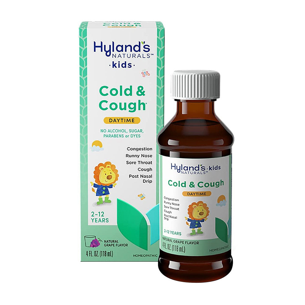Hyland's Naturals Kids Cold & Cough Daytime Syrup, Grape, 4 Oz