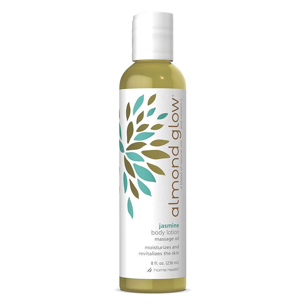 Home Health Almond Glow Jasmine Skin Body Lotion, Massage Oil, 8 Oz