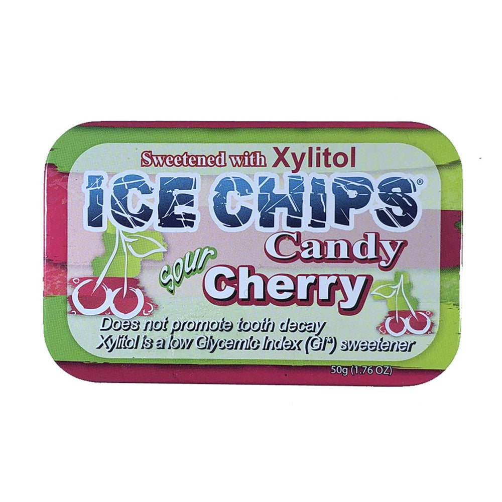 Ice Chips Hard candy, sour cherry flavor, 1.76 Oz