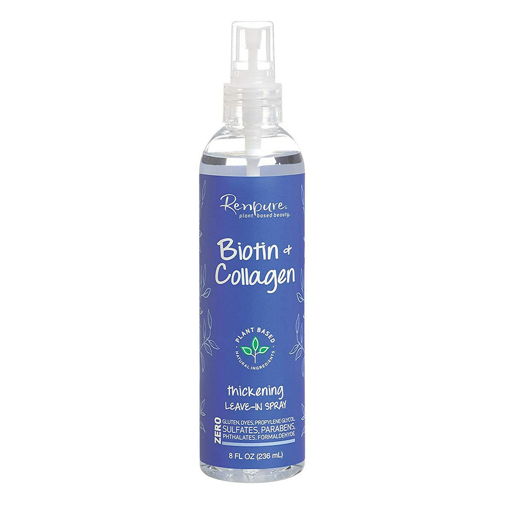 Renpure Plant Based Beauty Biotin And Collagen Thickening Leave In Spray, 8 Oz