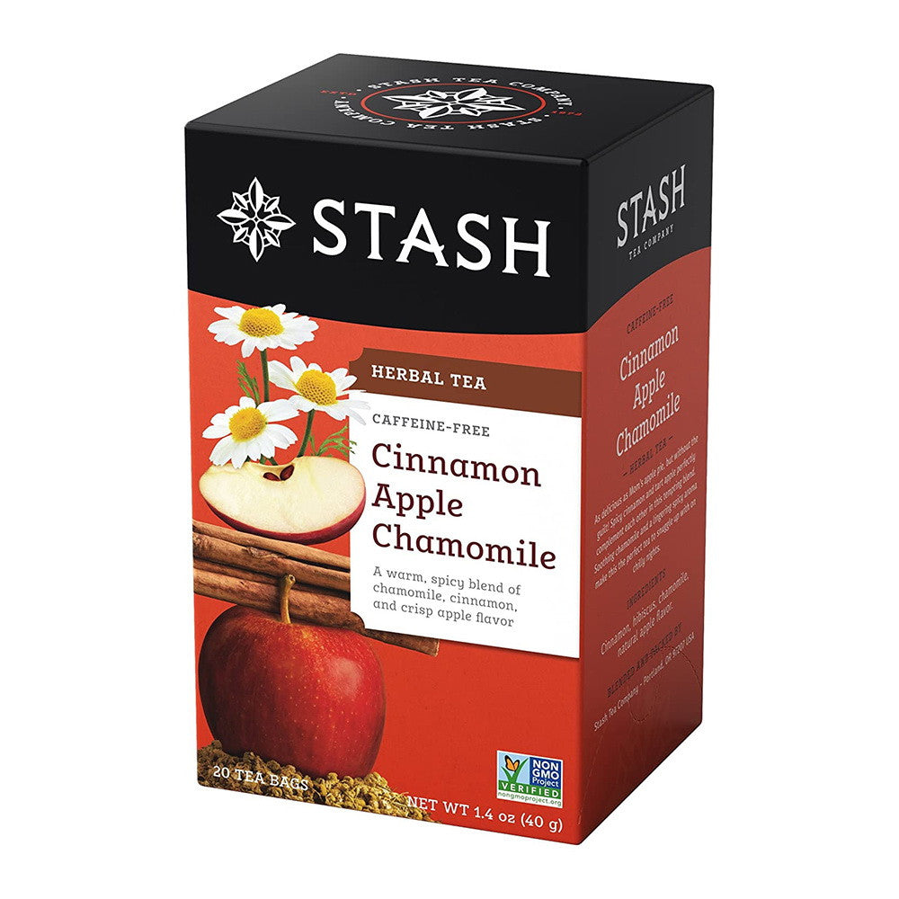Stash Tea Cinnamon Apple Chamomile Herbal Tea Bags, 20 Ea