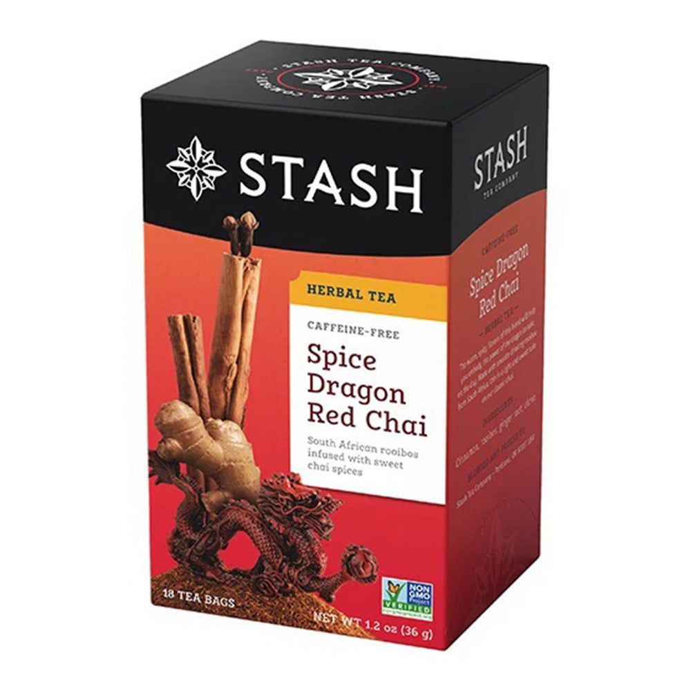 Stash Tea Spice Dragon Red Chai Caffeine Free Herbal Tea, 1.2 Oz, 18 Ea