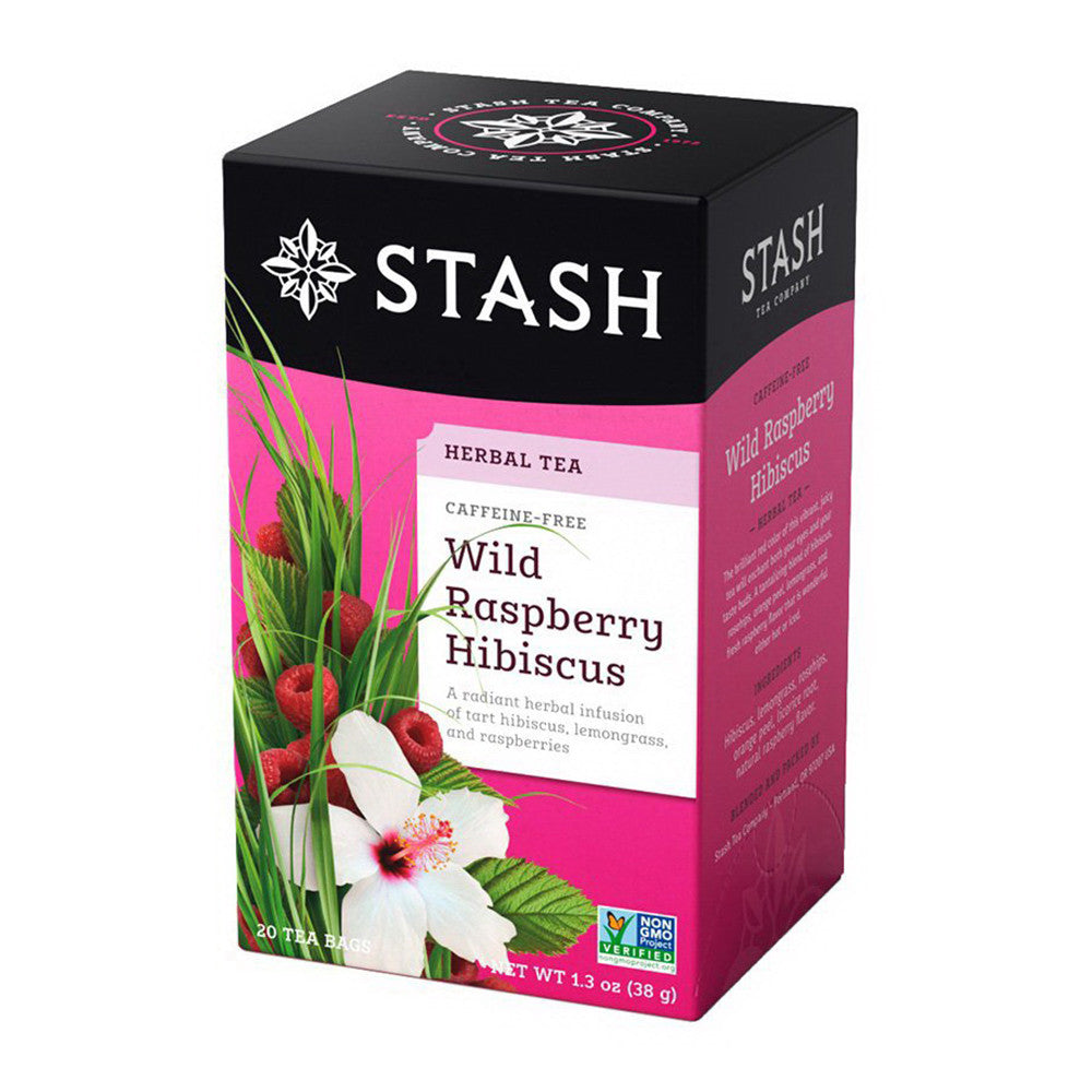 Stash Wild Raspberry Hibiscus Herbal Tea Bags, 20 Ea, 1.3 Oz