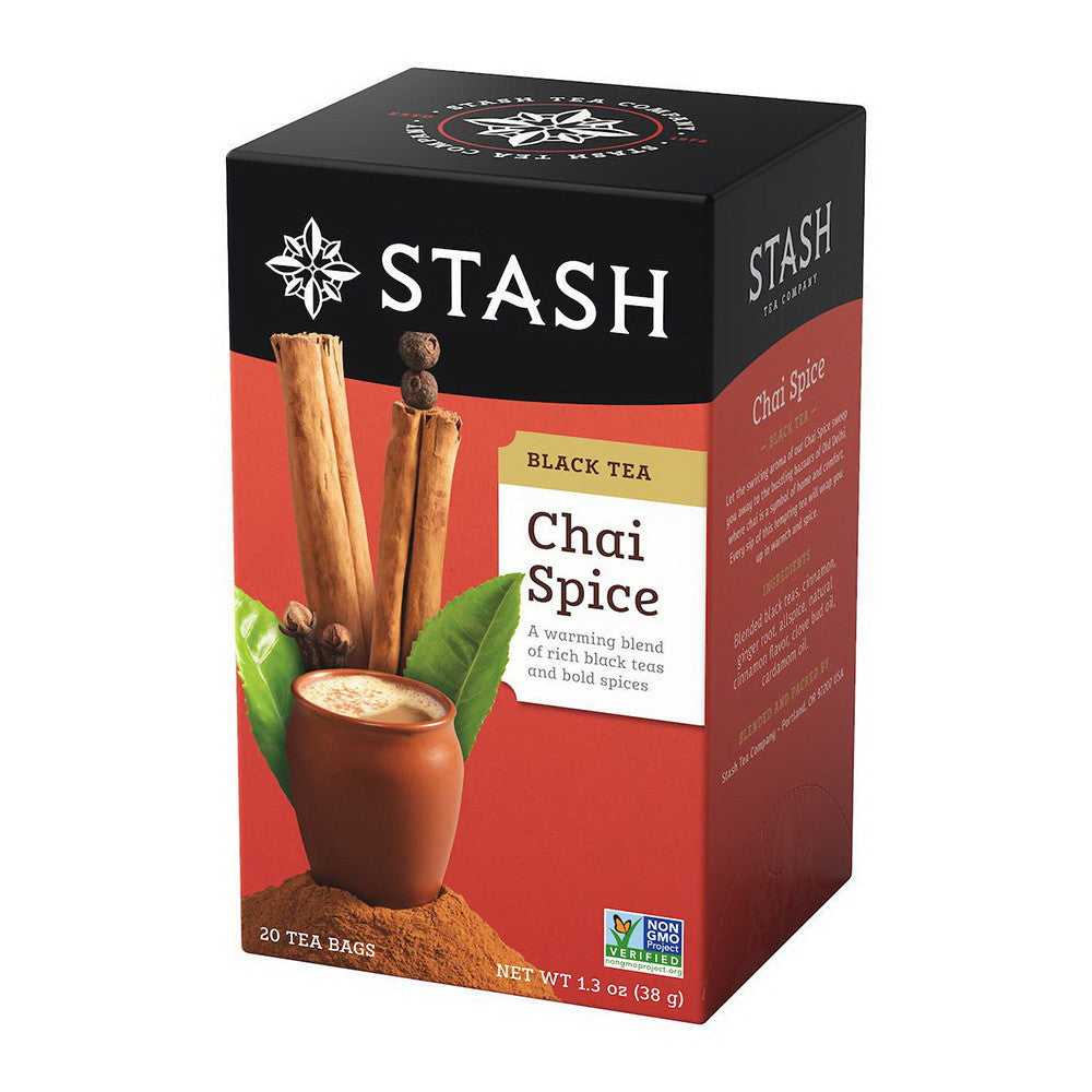 Stash Tea Black Tea-Chai Spice Tea Bags, 20 Ea