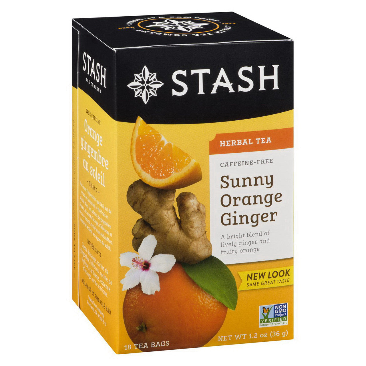 Stash Sunny Orange Ginger Caffeine Free Herbal Tea, 1.2 Oz, 18 Ea