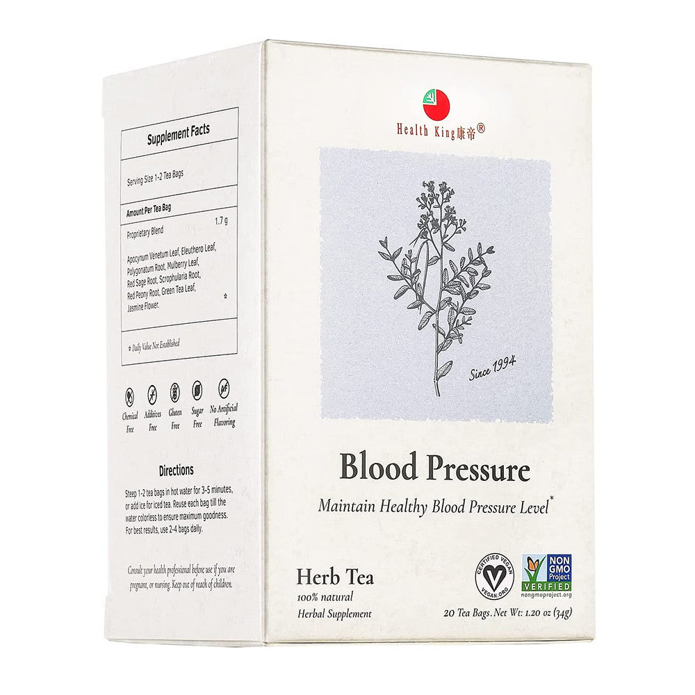 Health King Medicinal Teas Blood Pressure Herb Tea Bags, 20 Ea
