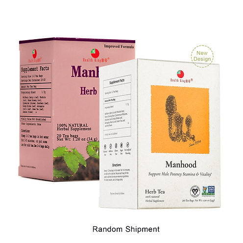 Health King Manhood Herb Tea bags, 20 Ea