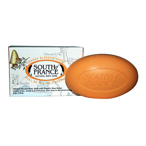 South Of France French Milled Vegetable Bar Soap Orange Blossom Honey, 6 Oz