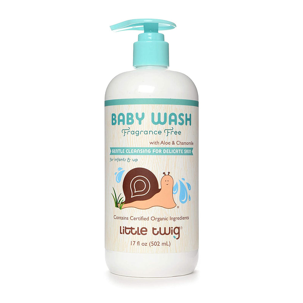 Little Twig Organic Baby Wash Extra Mild Fragrance Free, 17 Oz