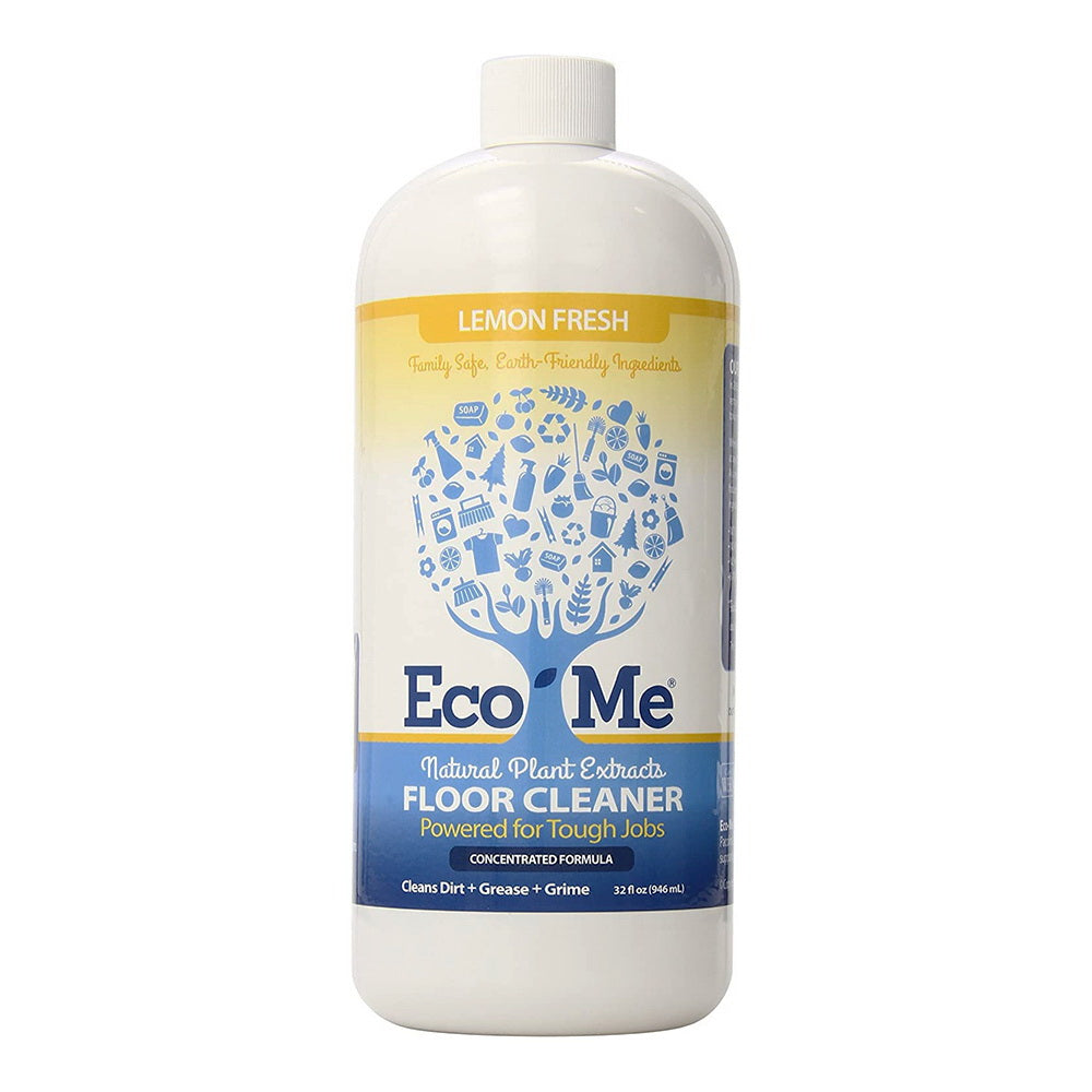 Eco Me Concentrated Lemon Fresh Floor Cleaner for Deep Cleaning and Grease Removal Plant Based 32Oz (946ml)