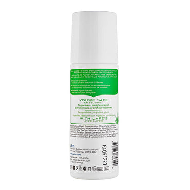 Lafes Roll-On Deodorant, Extra Strength Coriander And Tea Tree, 2.5 Oz