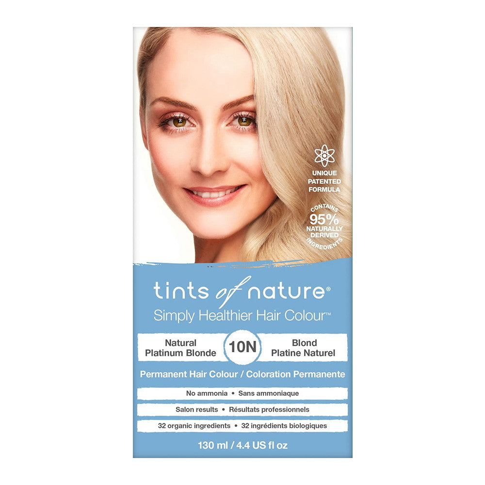 Tints of Nature Natural Permanent Hair Dye, 10N Platinum Blonde, 4.4 Oz
