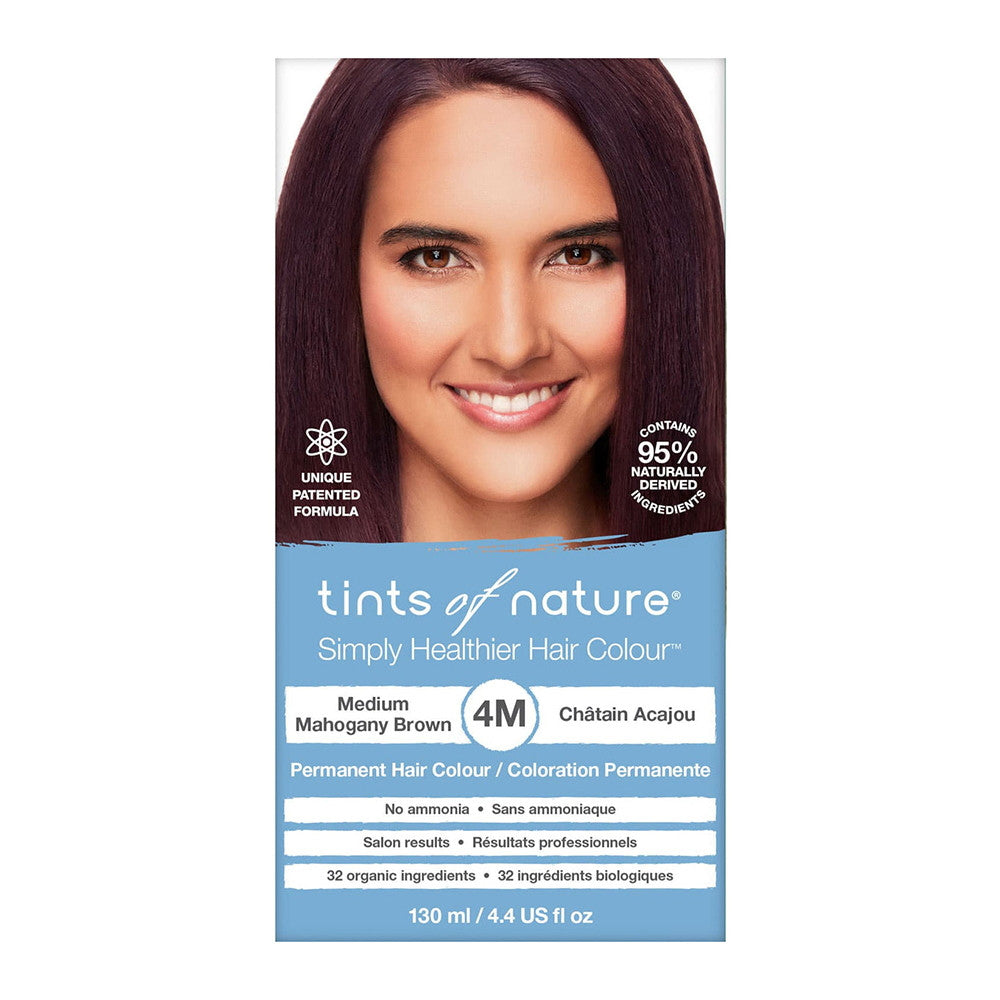 Tints of Nature Permanent Hair Dye, 4M Medium Mahogany Brown, 4.4 Oz