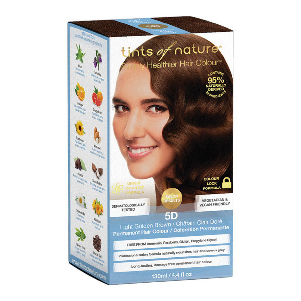 Tints of Nature 5D Light Golden Brown Permanent Hair Colour, 4.4 Oz
