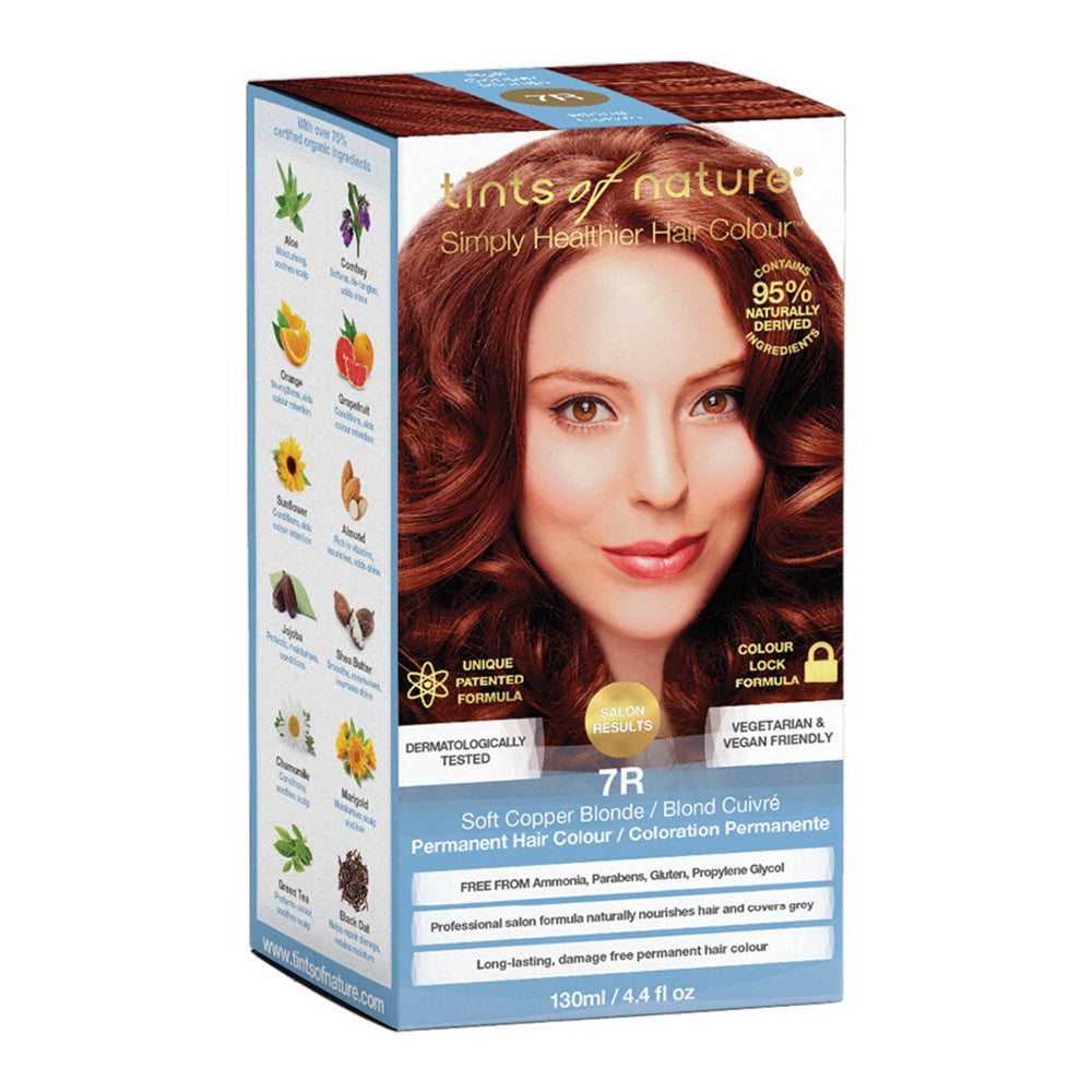 Tints of Nature 7R Soft Copper Blonde Permanent Hair Colour, 4.4 Oz