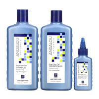 Andalou Naturals Argan Stem Cell Thinning Hair System, Age Defying, 3 Piece Kit