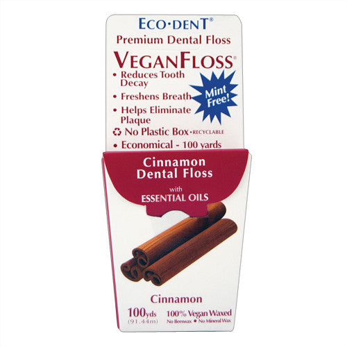 Eco-Dent Vegan Floss Premium Dental Floss, Cinnamon - 100 Yard