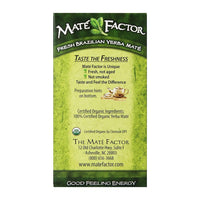 The Mate Factor Yerba Mate Fresh Green Organic Energizing Tea Bags, 24 Ea