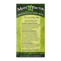 The Mate Factor Yerba Mate Fresh Green Organic Energizing Tea Bags, 24 Ea
