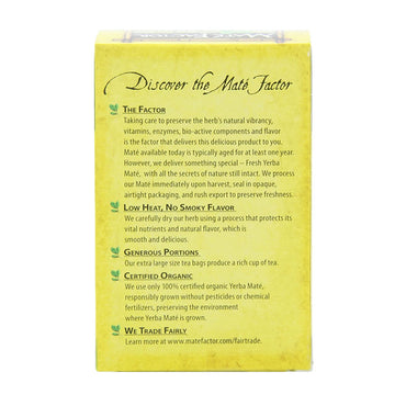 Meta Factor Organic Yerba Mate Tea Bags, Lemon Ginger, 20 Ea